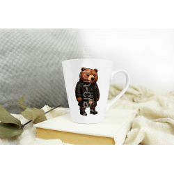 Short Latte Mug - Kilted Bear - 13