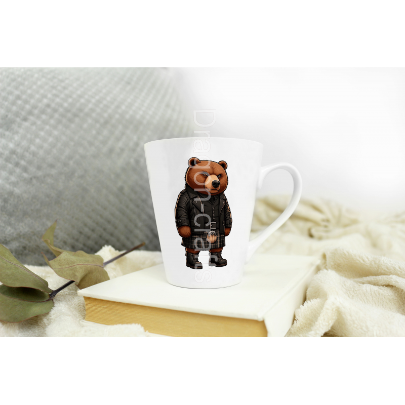 Short Latte Mug - Kilted Bear - 13