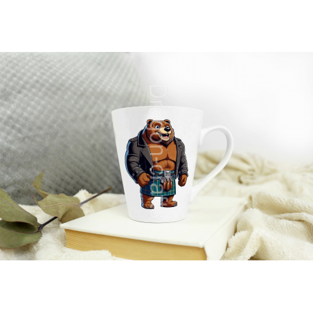 Short Latte Mug - Kilted Bear - 16