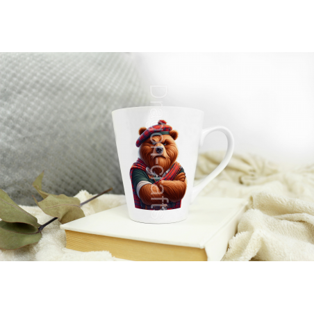 Short Latte Mug - Kilted Bear - 20