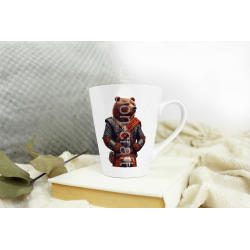 Short Latte Mug - Kilted Bear - 25