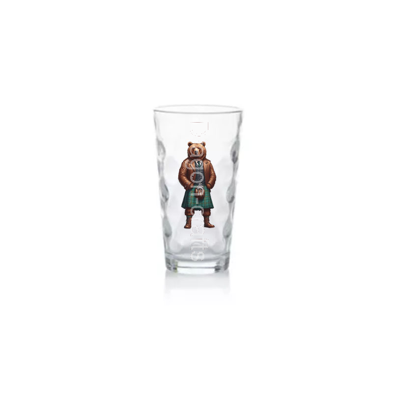 Highball Glass - Kilted Bear - 4 Highball Glass - Kilted Bear - 4