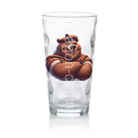 Highball Glass - Kilted Bear - 12