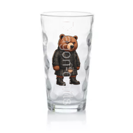 Highball Glass - Kilted Bear - 13