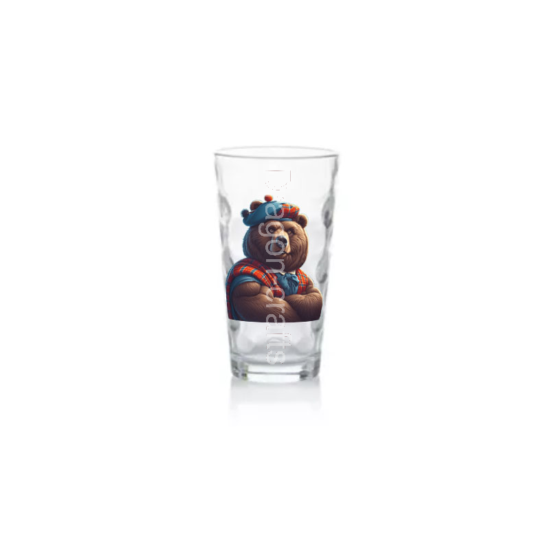 Highball Glass - Kilted Bear - 14 Highball Glass - Kilted Bear - 14