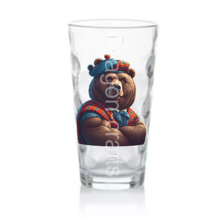 Highball Glass - Kilted Bear - 14