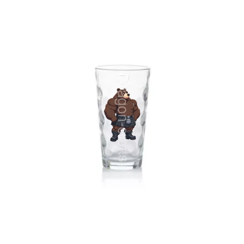 Highball Glass - Kilted Bear - 15