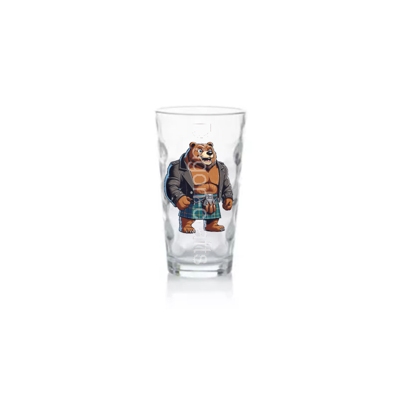 Highball Glass - Kilted Bear - 16 Highball Glass - Kilted Bear - 16