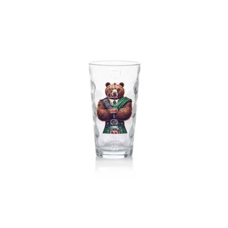 Highball Glass - Kilted Bear - 18