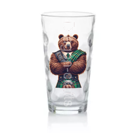 Highball Glass - Kilted Bear - 18