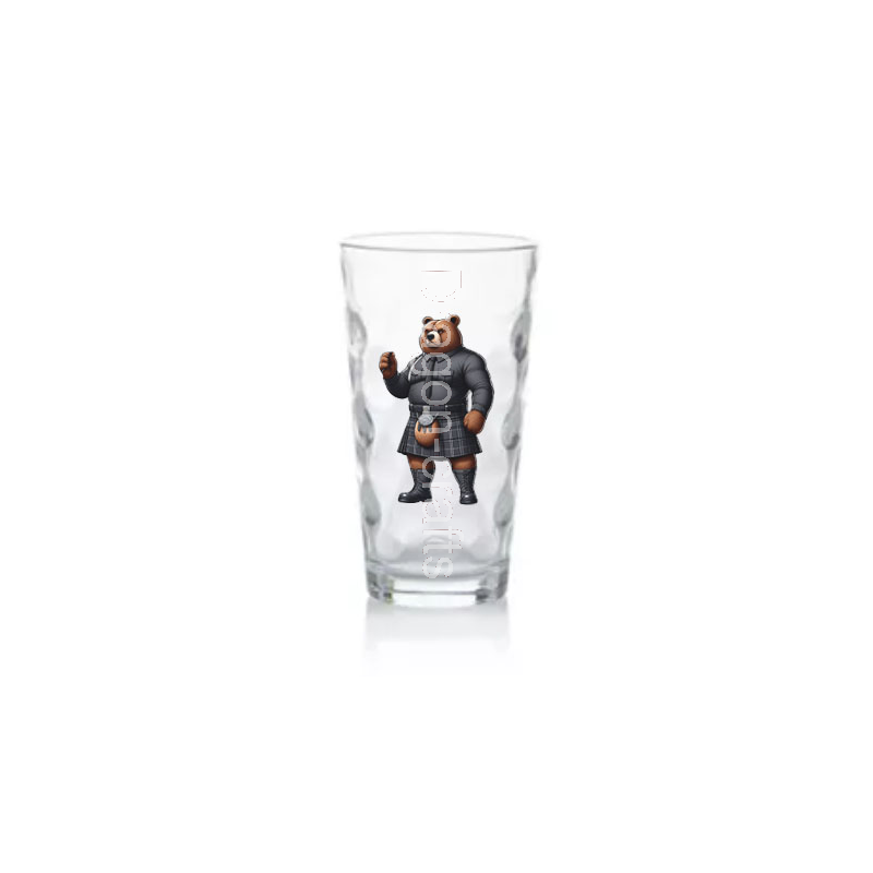 Highball Glass - Kilted Bear - 23 Highball Glass - Kilted Bear - 23