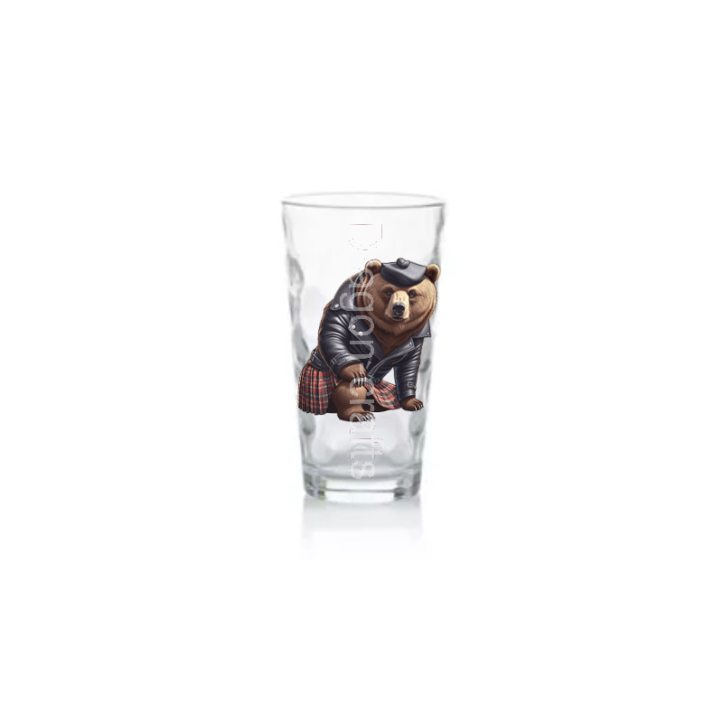 Highball Glass - Kilted Bear - 27