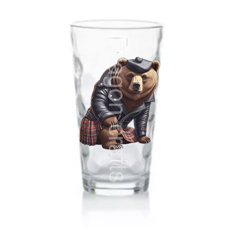 Highball Glass - Kilted Bear - 27