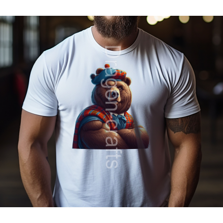 Regular Size T-Shirt  - Kilted Bear - 14