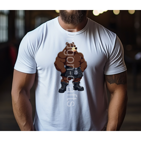 Regular Size T-Shirt  - Kilted Bear - 15