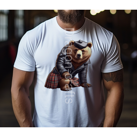 Regular Size T-Shirt  - Kilted Bear - 27