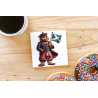 CERAMIC TILE COASTER/ TRIVET - Kilted Bear - 1
