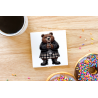 CERAMIC TILE COASTER/ TRIVET - Kilted Bear - 6