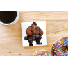 CERAMIC TILE COASTER/ TRIVET - Kilted Bear - 8