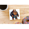 CERAMIC TILE COASTER/ TRIVET - Kilted Bear - 16