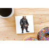 CERAMIC TILE COASTER/ TRIVET - Kilted Bear - 19