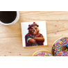 CERAMIC TILE COASTER/ TRIVET - Kilted Bear - 20