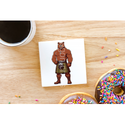 CERAMIC TILE COASTER/ TRIVET - Kilted Bear - 21