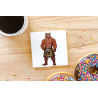 CERAMIC TILE COASTER/ TRIVET - Kilted Bear - 21