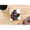 CERAMIC TILE COASTER/ TRIVET - Kilted Bear - 24