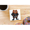 CERAMIC TILE COASTER/ TRIVET - Kilted Bear - 26