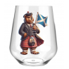 Stemless Wine Glass - Kilted Bear - 1