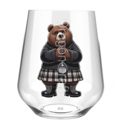 Stemless Wine Glass - Kilted Bear - 6