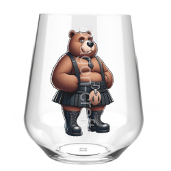 Stemless Wine Glass - Kilted Bear - 7