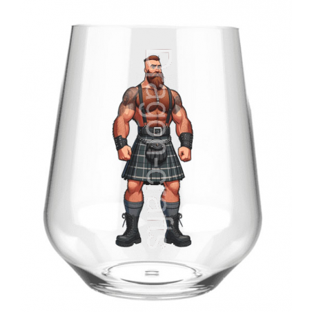 Stemless Wine Glass - Kilted Bear - 10