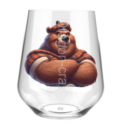 Stemless Wine Glass - Kilted Bear - 12