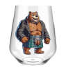 Stemless Wine Glass - Kilted Bear - 16