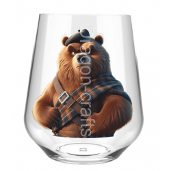 Stemless Wine Glass - Kilted Bear - 17