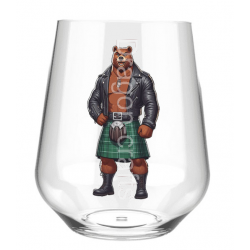 Stemless Wine Glass - Kilted Bear - 22