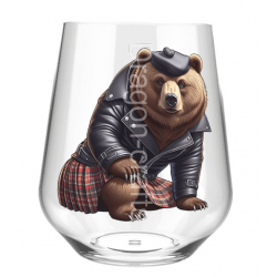 Stemless Wine Glass - Kilted Bear - 27