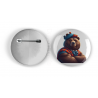 25mm Round Metal Badge - Kilted Bear - 14