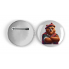 25mm Round Metal Badge - Kilted Bear - 20
