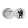 25mm Round Metal Badge - Kilted Bear - 23