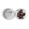 25mm Round Metal Badge - Kilted Bear - 24