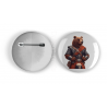 25mm Round Metal Badge - Kilted Bear - 25