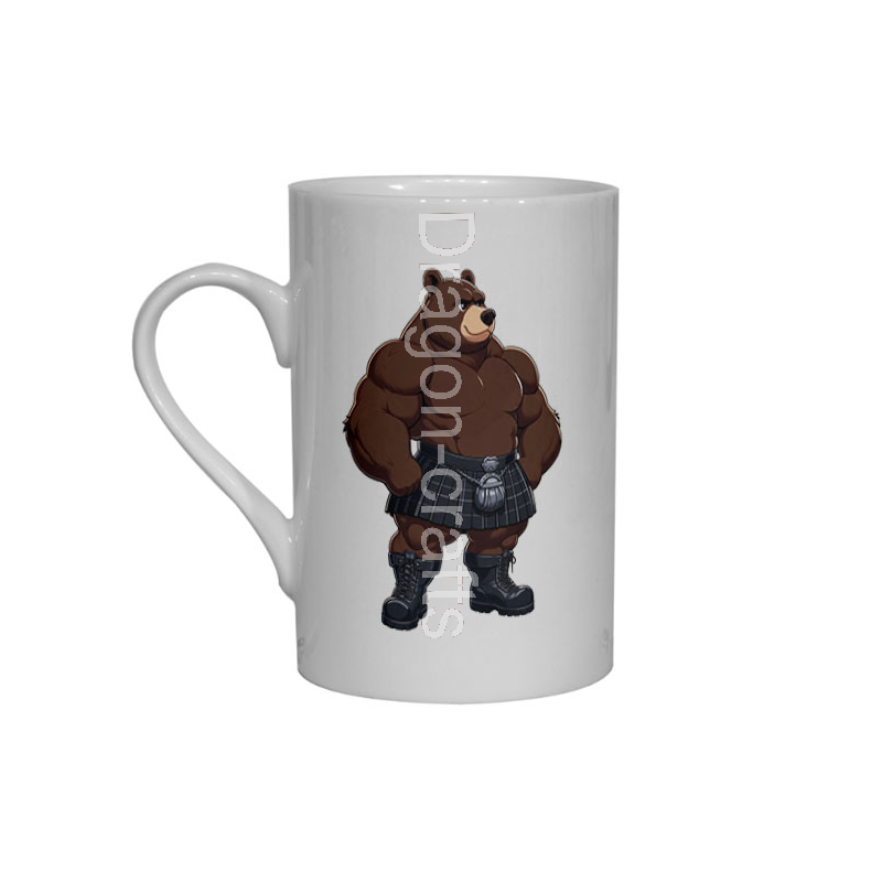 Bone China Mug - Kilted Bear - 15 Bone China Mug - Kilted Bear - 15