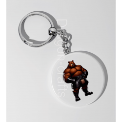 35mm Round Keyring - Kilted Bear - 2