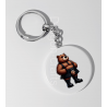 35mm Round Keyring - Kilted Bear - 7