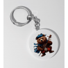 35mm Round Keyring - Kilted Bear - 11