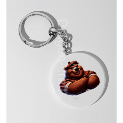 35mm Round Keyring - Kilted Bear - 12