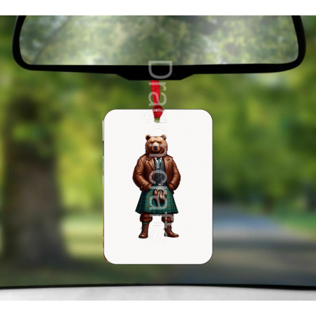 Hanging Air Freshener - Kilted Bear - 4